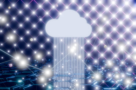 Abstraction of cloud storage technology.3d renderの写真素材