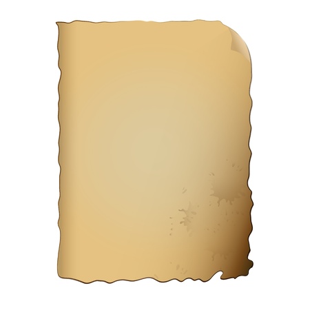 old paper with stains, isolated, vector image のイラスト素材