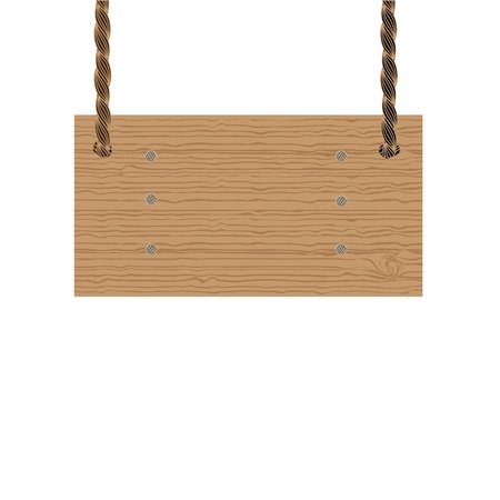 wooden sign isolated on a white backgroundのイラスト素材