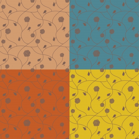 Stylish floral background, seamless wallpaperのイラスト素材