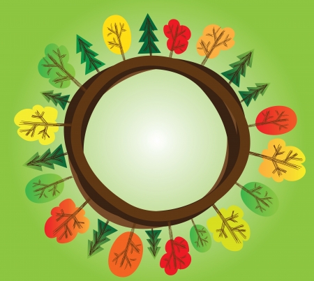 autumn background from the tree, stylizedのイラスト素材