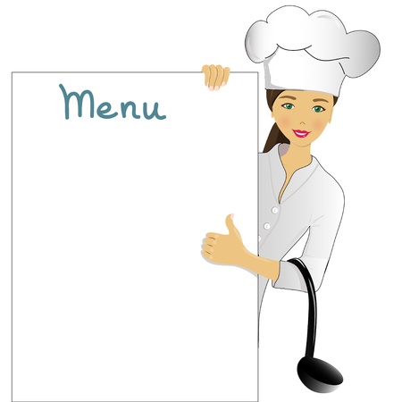 Cook holds thumbs upのイラスト素材