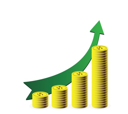 Money, development, success in business concept のイラスト素材