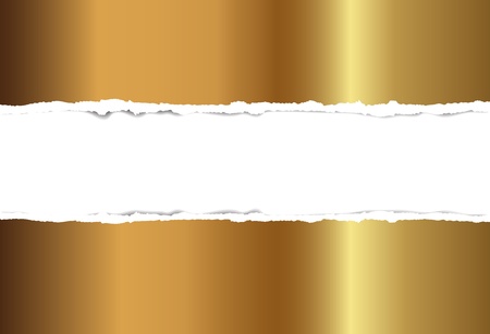 Gold torn paper, background for designのイラスト素材