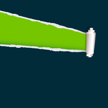 Torn Paper with space for text with green background のイラスト素材