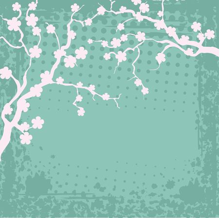 vintage background with flower, vector illustration for designのイラスト素材