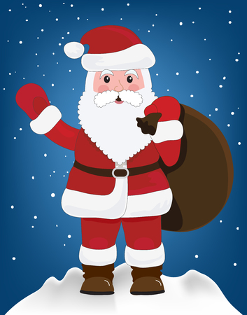 Santa Claus with giftsのイラスト素材