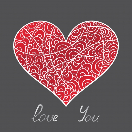 Stylish card Valentine's Dayのイラスト素材