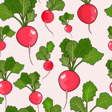 Radish design seamless patternのイラスト素材