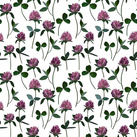 Seamless pattern cloverのイラスト素材