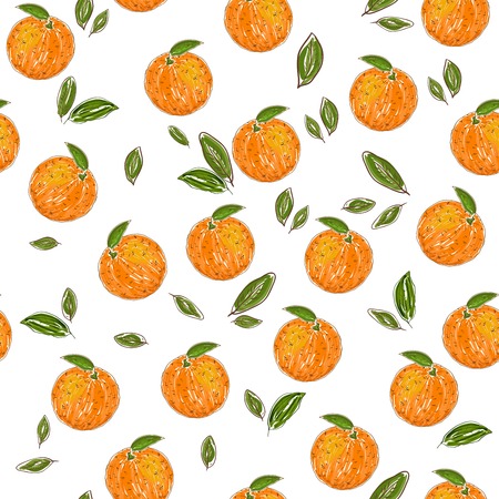 Orange fruit patternのイラスト素材