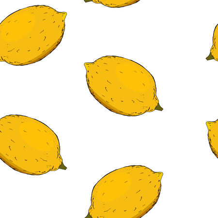 Lemon vector patternのイラスト素材