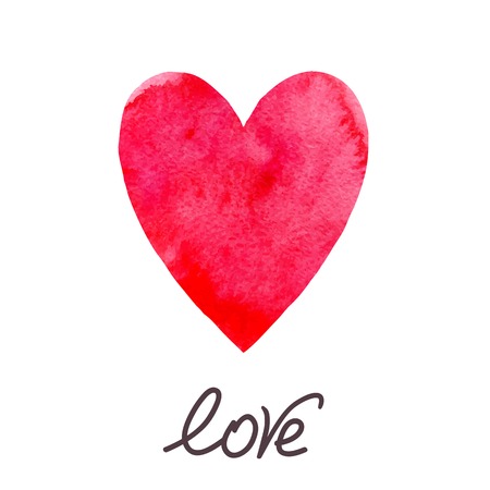 Waterccolor heartのイラスト素材