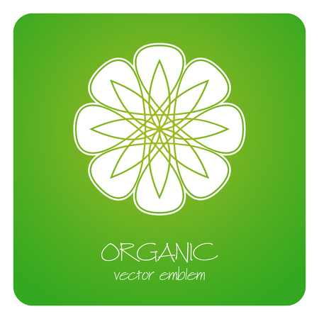 Round ornament pattern. Geometric template. Mandala decorative element. Floral motif. Vector circular symbol.のイラスト素材