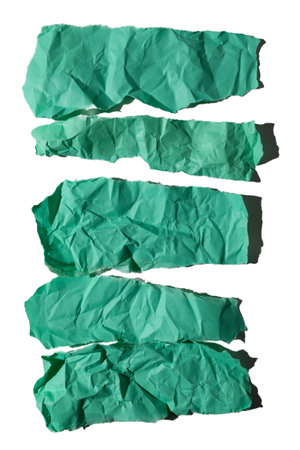 These unique, crumpled green paper textures are ideal for a wide range of design and creative projects and usesの写真素材