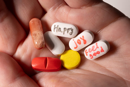 The idea of achieving mental health, balance and happiness in life. High quality photo