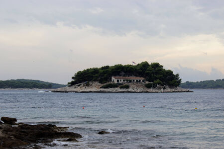 A small island near Dubrovnik, Croatiaの写真素材