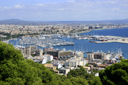 Panoramic view of Palma de Mallorca, Spainのeditorial素材