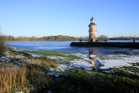 Lighthouse in Moritzburg, Germanyの写真素材