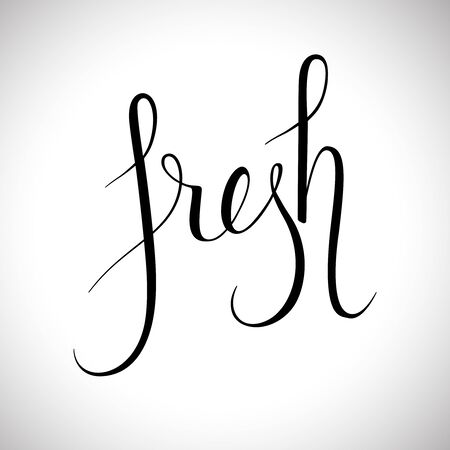 Fresh word lettering. calligraphyのイラスト素材