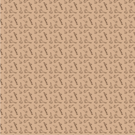 seamless pattern with cloves, hand drawn illustration.のイラスト素材