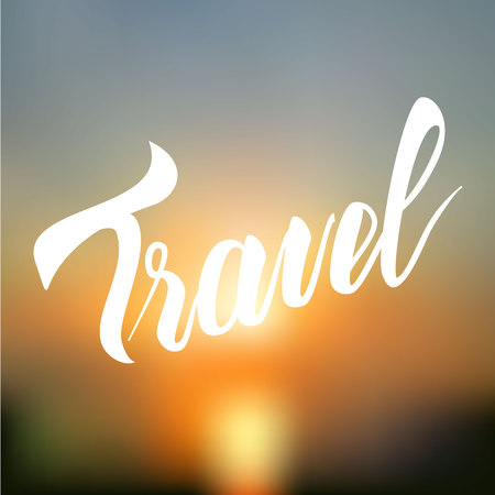 Travel lettering illustration.のイラスト素材