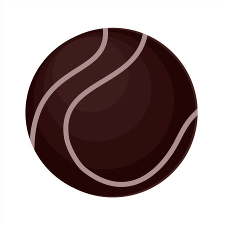 Illustration of brown ball for dog, pet toy, caring and playing with pet.のイラスト素材