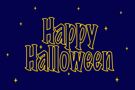 Happy halloween inscription, great design for any purposes. Text bannerのイラスト素材