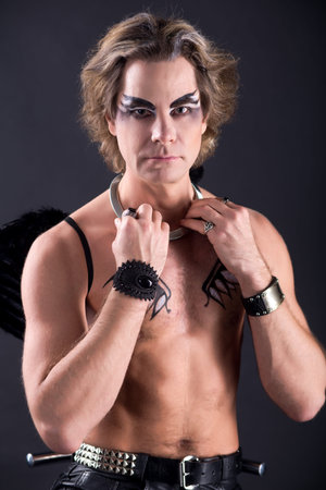 Young handsome guy, Art studio professional photo, person people, new ideaの写真素材