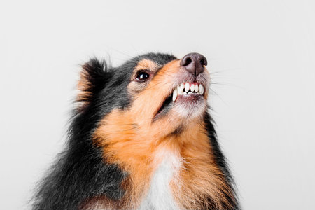 Shetland Sheepdog on a white background