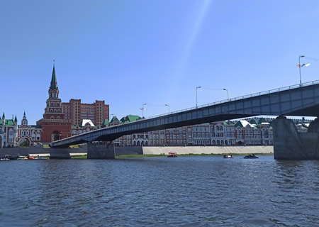 Beautiful view of the embankment in Russia in the city of Yoshkar-Ola. Traveling and exploring around the world. Traveling around the countries and cities of the world and exploring the world aroundのeditorial素材