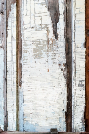 Old White Panel with Cracked Paint, Backgroundの写真素材