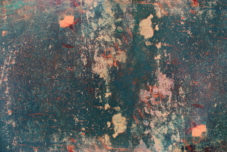 Old Damaged Plywood Cracked Paint Grunge Background
