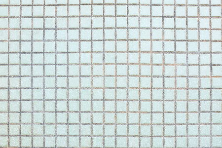 Tiny street tile blue color. Exterior texture.