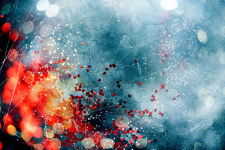 Festive Christmas Blur Red Abstract Background Defocused Spots Light Colors Photo Boke Design