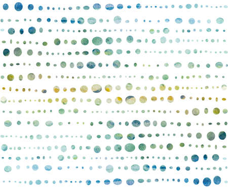 Seamless pattern of dots watercolor on a white background.のイラスト素材
