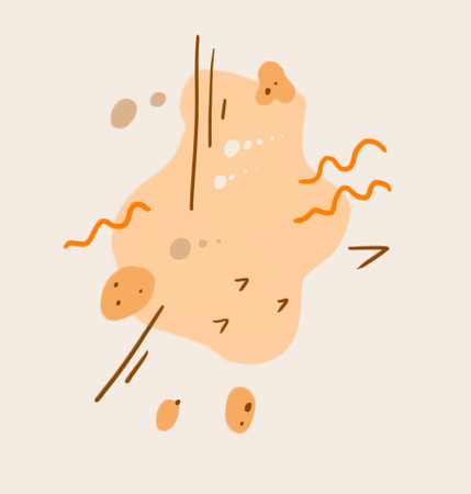 Abstraction in orange spot lines pointのイラスト素材