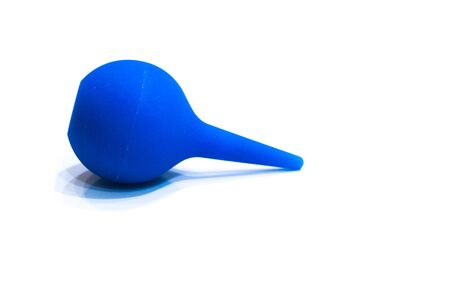 blue enema on white backgroundの写真素材