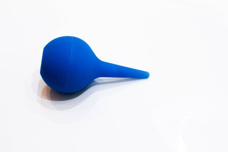 blue enema on white backgroundの写真素材