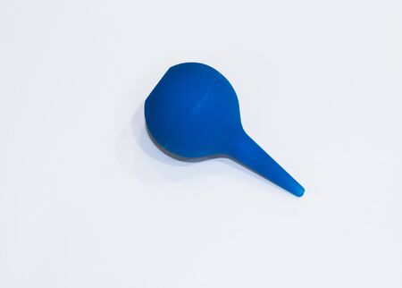 blue enema on white backgroundの写真素材