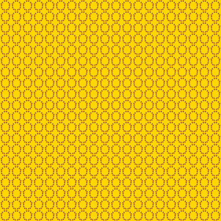 Oval frame of yellow flowers. Seamless pattern of yellow flowers.の写真素材