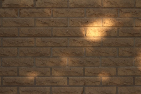 Decorative wall for the background. Yellow stone.
