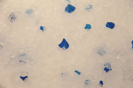 Texture of white and blue crystals.の写真素材