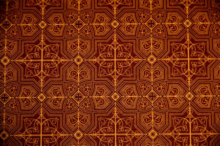 brown texture with crosses and geometric shapesの写真素材