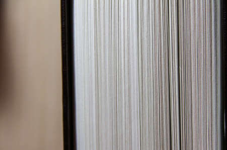 the pages of a thick book from the nearの写真素材