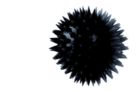 Dark virus bacterium isolated on white background.の写真素材