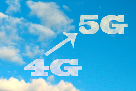 5G network concept, high speed mobile internet, new generation networks.