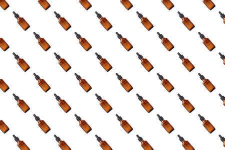Glass jar seamless pattern on white background.の写真素材