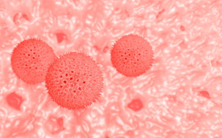 Illustration of a virus cell in a vein.の写真素材