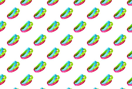 Peace sign bracelets. Seamless pattern on white.の写真素材